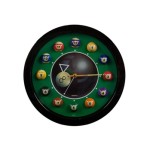 Small 8 Ball Clock - Plastic (Round)